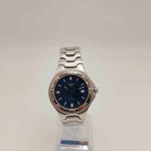 RELOJ LONGINES 13 512 4 PLATEADO Y AZUL GRABADO