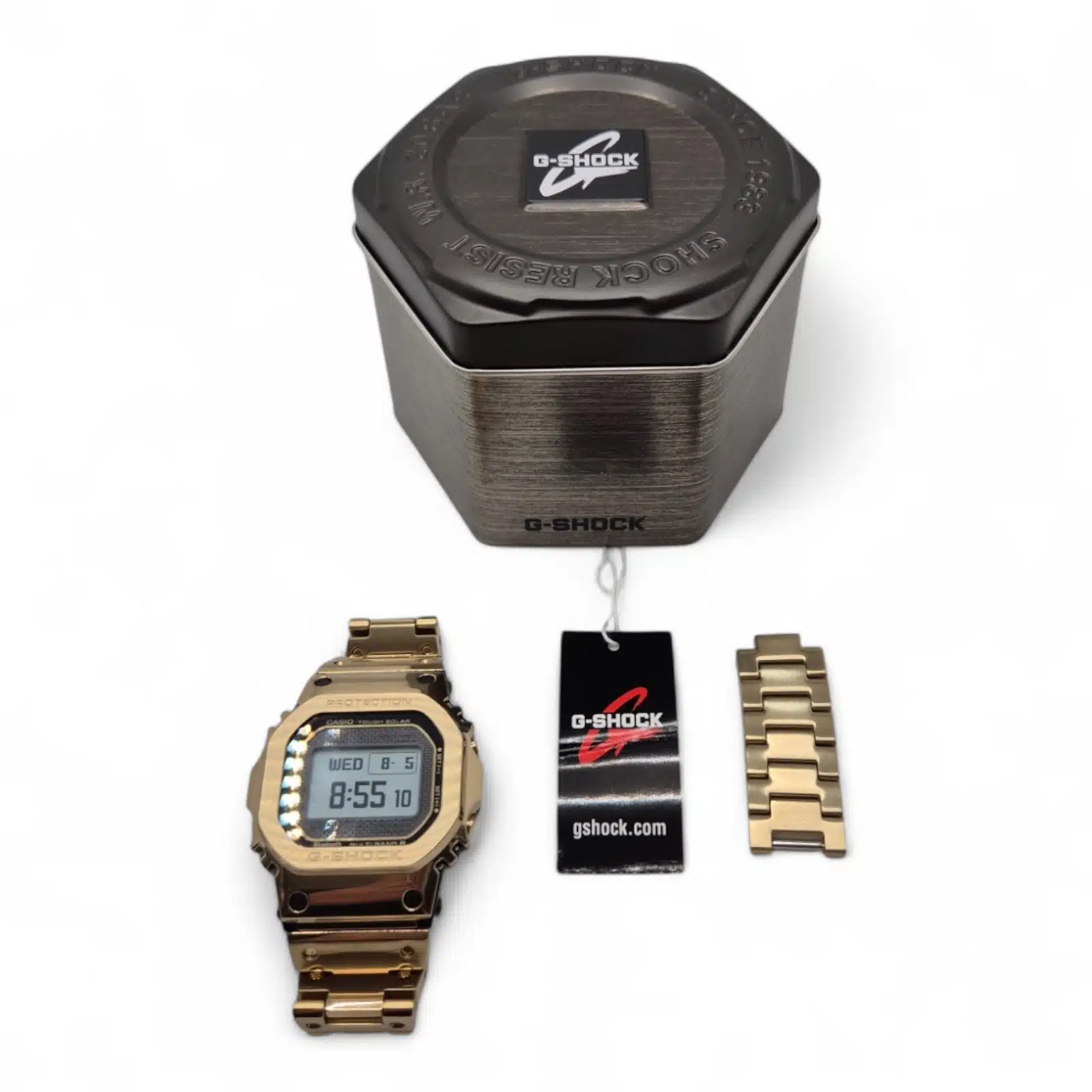 Reloj G-shock GMW-BZ5000 Dorado Acero + Caja + Eslabones — foto 4