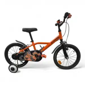 BICICLETA NIÑO BTWIN ROBOT 500 NARANJA CON RUEDINES