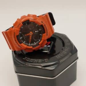 RELOJ PULSERA DE CABALLERO CASIO 5081 NARANJA + CAJA