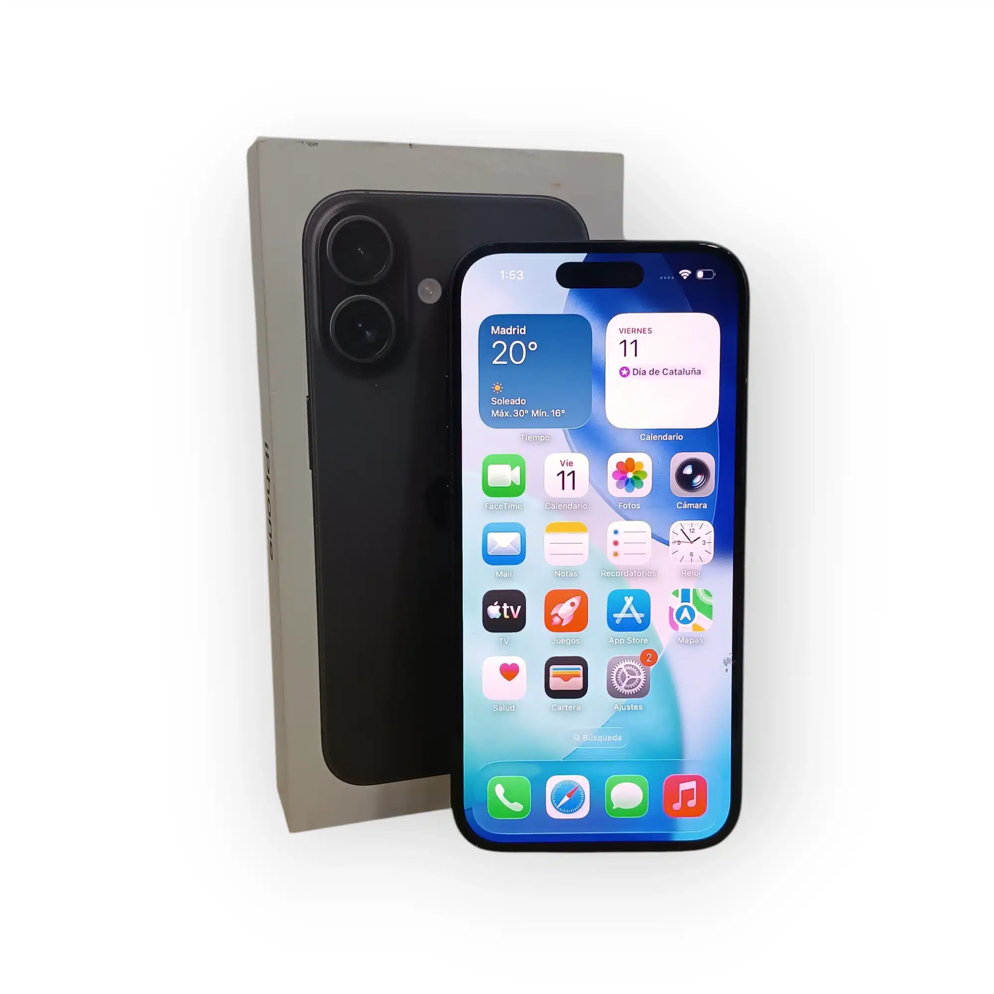 Iphone 16 128GB Negro 98% Bat + Caja