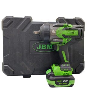 LLAVE DE IMPACTO A BATERIA JBM 60044C 20V 4.0H + MALETIN + CARGADOR + BATERIA