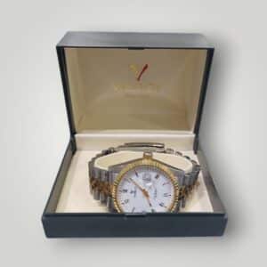 RELOJ VICEROY 43289 ESFERA BLANCA CORREA DE ACERO + CAJA