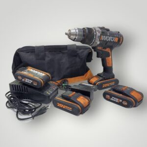TALADRO WORX WX372 + 2 CARGADORES + 4 BATERIAS + MALETIN