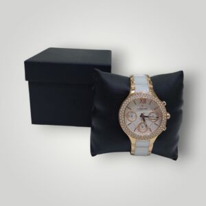 RELOJ AUTOMAIC POETIC CERAMIC BY LANSCOTTE DORADO + CAJA