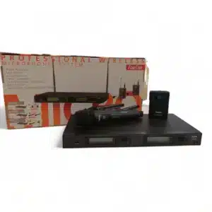 MICROFONO INALAMBRICO FONESTAR MSH-877 + MICROFONO MSHT-36 + CAJA COMPLETA