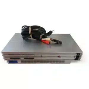 CONSOLA PS2 FAT PLATEADA + CABLES