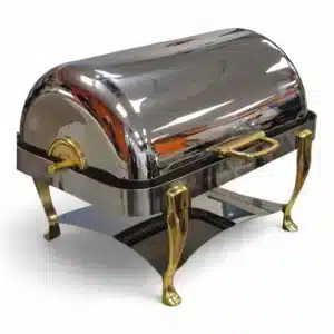 CHAFING DISH ROLL TOP PATAS LATÓN 1/1 DE LACOR
