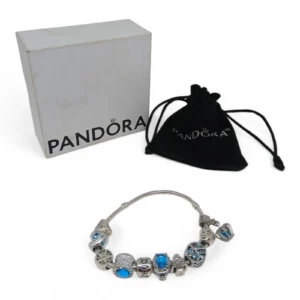 PULSERA + 9 CHARMS PANDORA + CAJA
