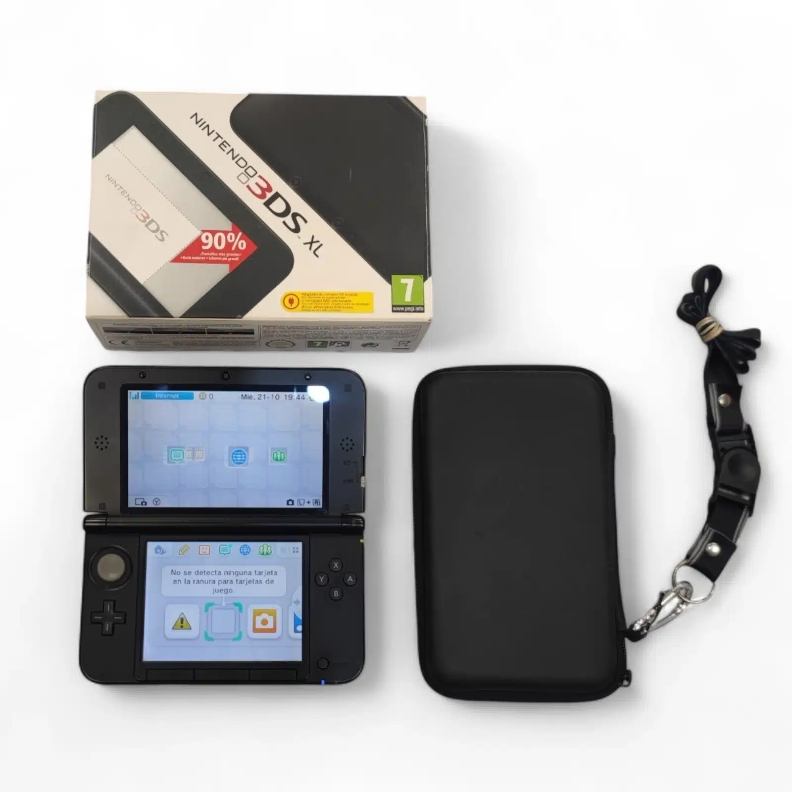 Consola Nintendo 3DS XL Color Negro + Caja Completa + Cargador