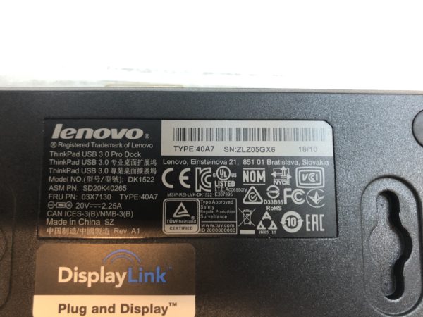 321571 4 scaled LENOVO THINKPAD USB 3.0 PRO DOCK + ADAPTADOR LUZ (12)