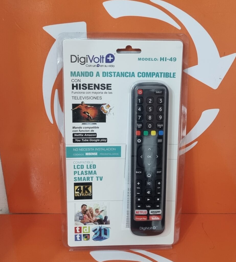 Mando Hisense, mando universal para TV Hisense Tienda Online