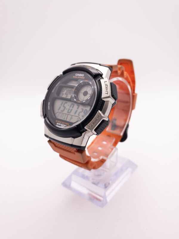 IMG 2917SAMU010324 24 scaled RELOJ CASIO 5 ALARMAS EA-1000W CORREA NARANJA + CAJA