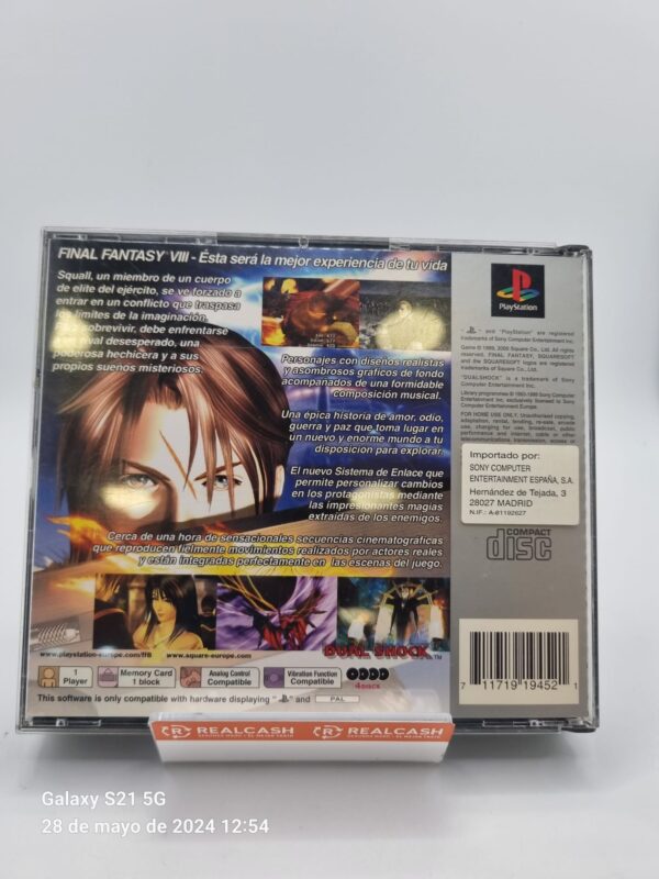 WhatsApp Image 2024 05 28 at 12.57.26 VIDEOJUEGO FINAL FANTASY VIII PLAYSTATION 1 (4 DISCOS)