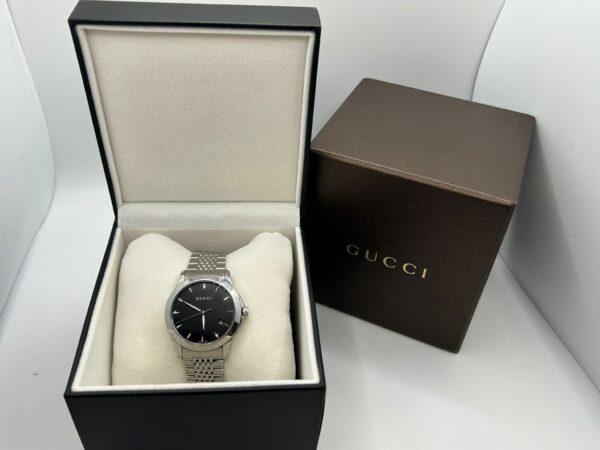 335275L 2 RELOJ CABALLERO GUCCI 126.4 CORREA ACERO + CAJA (4)