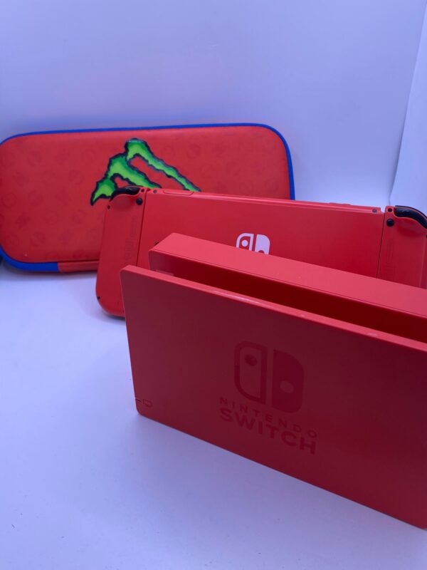 462096 1 CONSOLA NINTENDO SWITCH EDICION MARIO HAC-001 ROJO + BASE + ACC + FUNDA