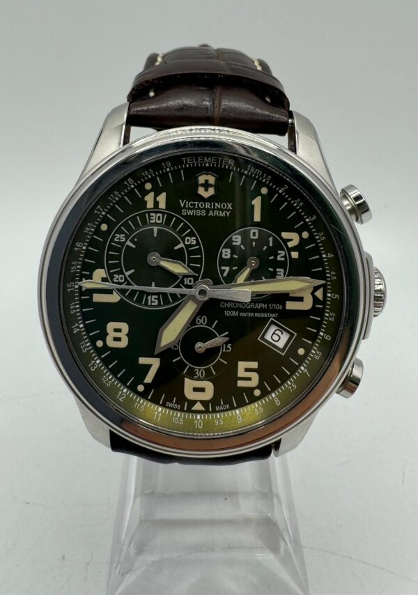 470455s 6 RELOJ VICTORINOX SWISS ARMY CHRONOGRAPH 1/10S 241287 ESFERA VERDE