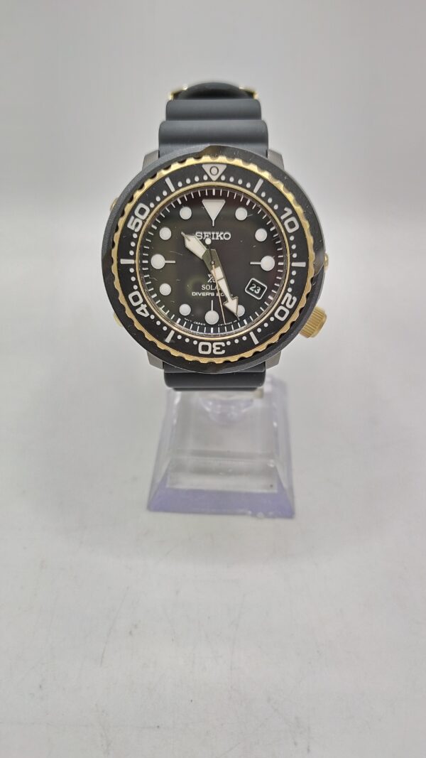 474713 1 scaled RELOJ DE PULSERA SEIKO AIR DIVERS 200M V157-0CX0 NEGRO Y DORADO