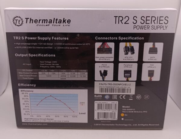 Imagen de WhatsApp 2024 07 29 a las 13.11.14 8772ef89 FUENTE DE ALIMENTACION THERMALTAKE TR2 S SERIES 500W 80 PLUS (A ESTRENAR)