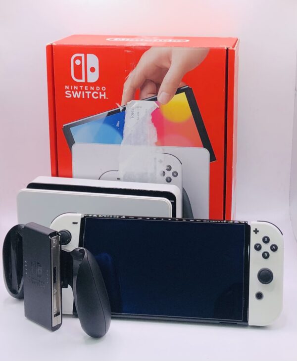 474429 CONSOLA NINTENDO SWITCH OLED BLANCA + CAJA + ACCESORIOS