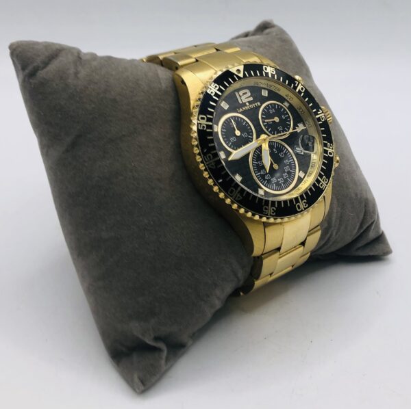 475061 2 RELOJ LANSCOTTE DORADO + CAJA