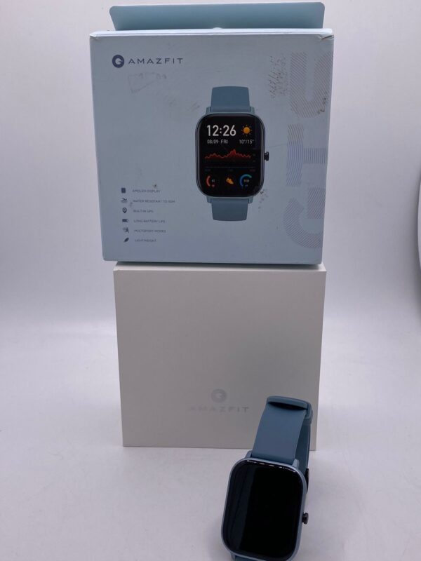 481367 3 SMARTWATCH AMAZFIT GTS AZUL + CARGADOR + CAJA