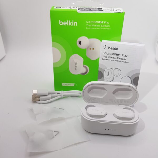 482785 1 AURICULARES INALAMBRICOS BELKIN SOUNDFORM PLAY BLANCOS A ESTRENAR