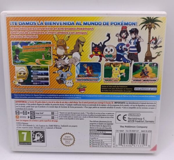 483411 2 JUEGO NINTENDO 3DS POKEMON SOL