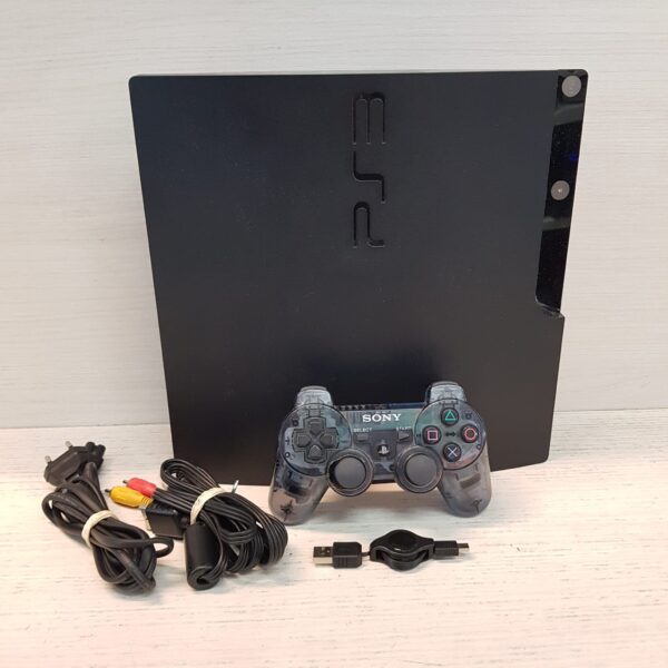 483675 1 CONSOLA SONY PS3 SLIM 120 GB + MANDO + CABLES