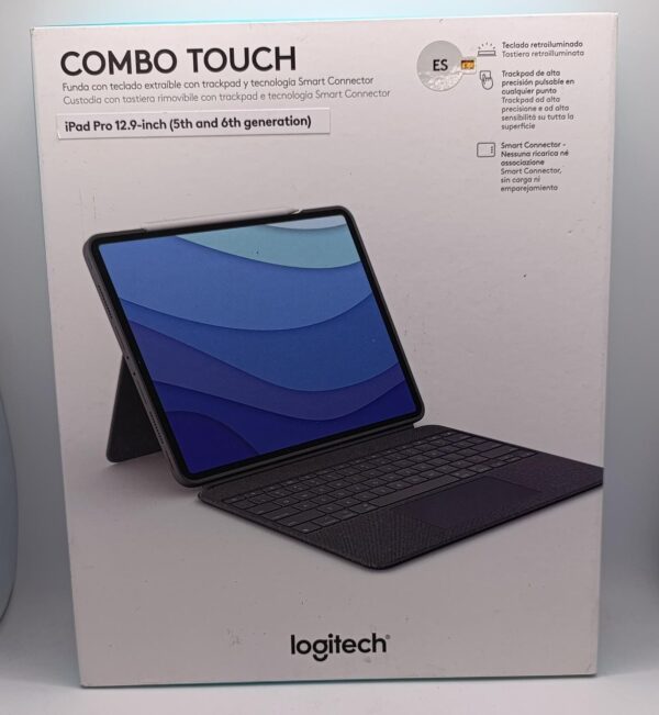 483954 2 FUNDA CON TECLADO LOGITECH COMBO TOUCH IPAD PRO 12.9 5/6 GEN 2021/2022 + CAJA