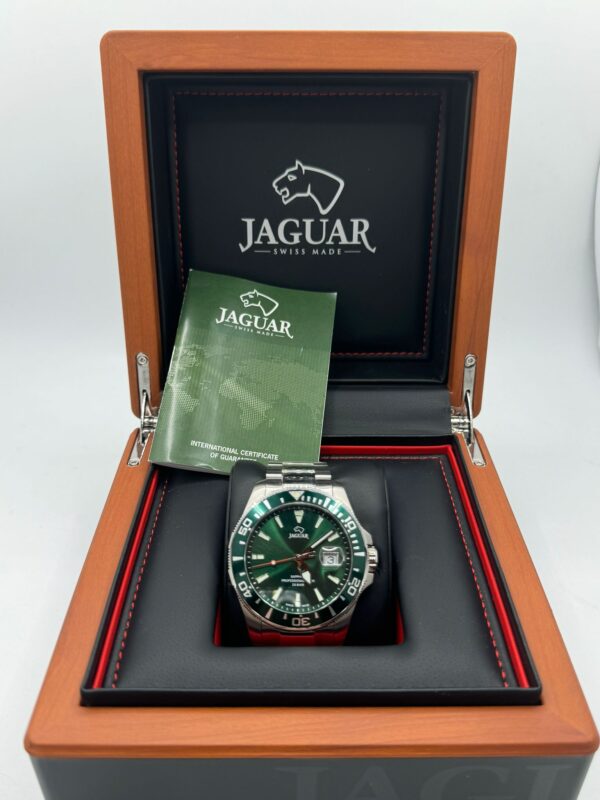 484002 4 RELOJ JAGUAR J860 VERDE CORREA ACERO + CAJA + CERTIFICADO