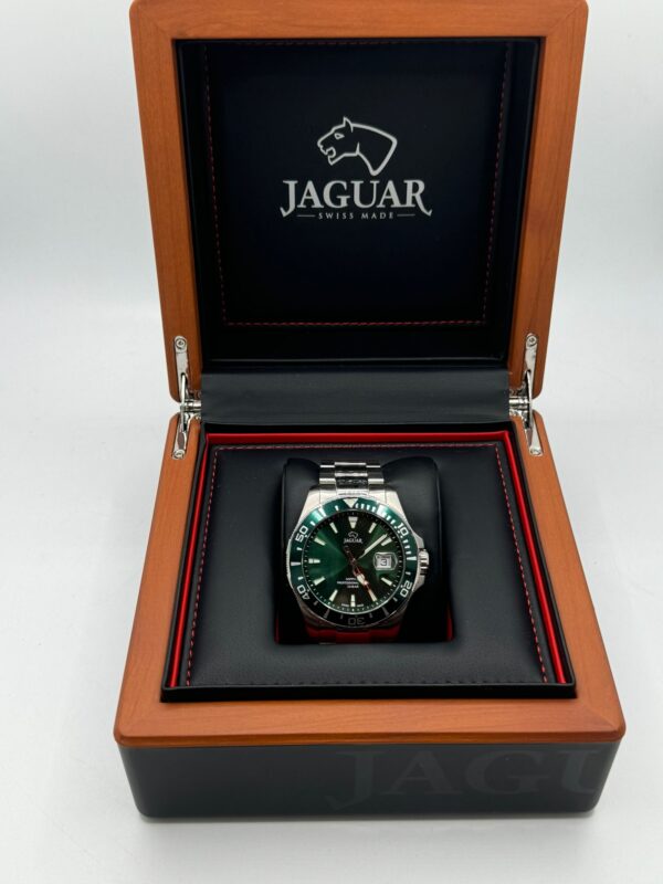 484002 5 RELOJ JAGUAR J860 VERDE CORREA ACERO + CAJA + CERTIFICADO