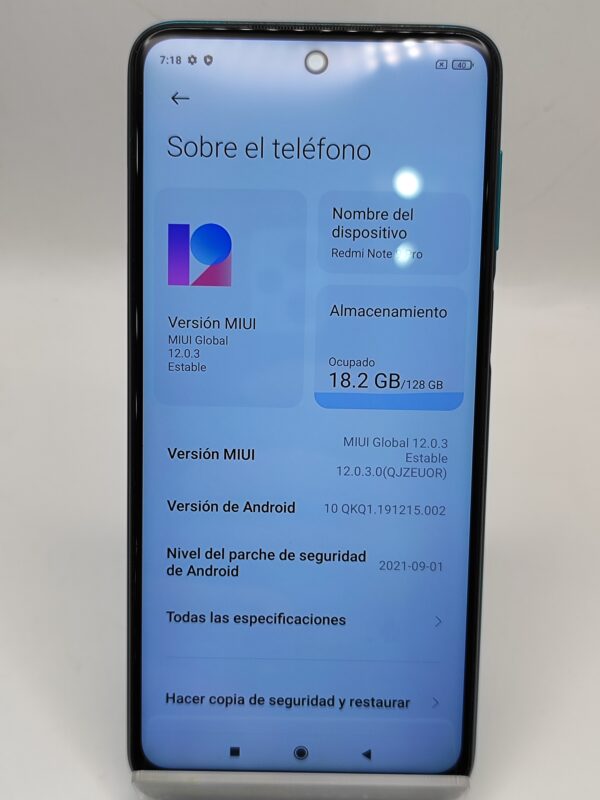 IMG 20240803 123842 VvYhNI scaled MOVIL REDMI NOTE 9 PRO 128GB/6GB RAM VERDE + CARGADOR