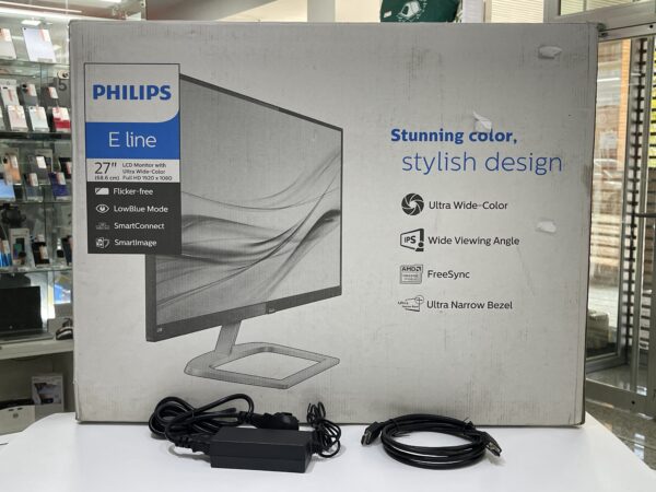 IMG 5593SAMU080824 59 scaled MONITOR PHILLIPS 27" 276E9QDSB +CABLE + CAJA * A ESTRENAR*