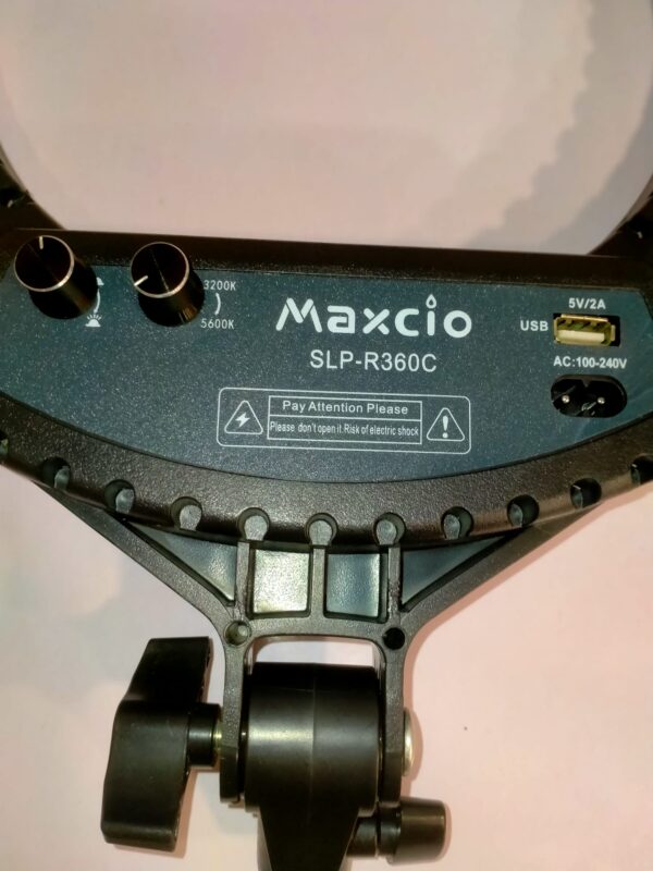 489878 2 ARO DE LUZ MAXCIO SLP R360C + ALIMENTADOR + FUNDA