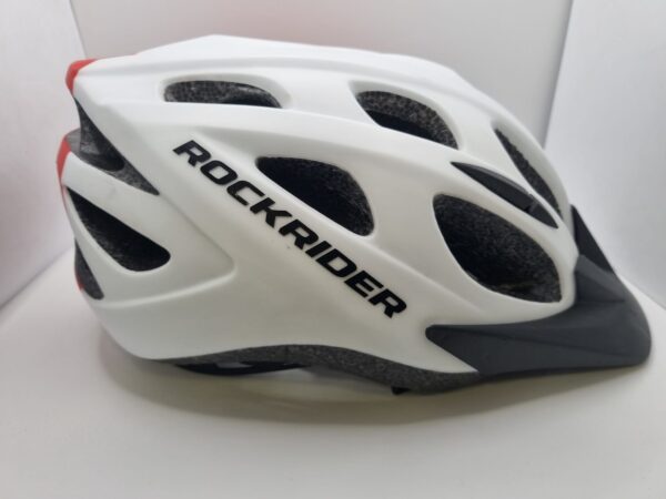 489940 2 CASCO DE BICICLETA ROCKRIDER BTWIN TS BLANCO/ROJO