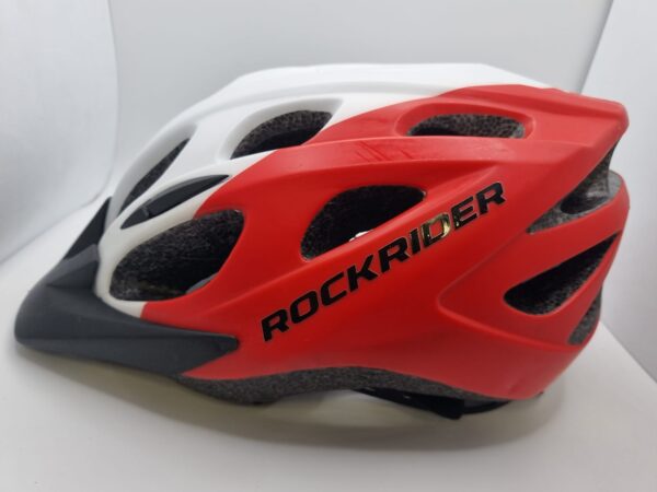 489940 3 CASCO DE BICICLETA ROCKRIDER BTWIN TS BLANCO/ROJO