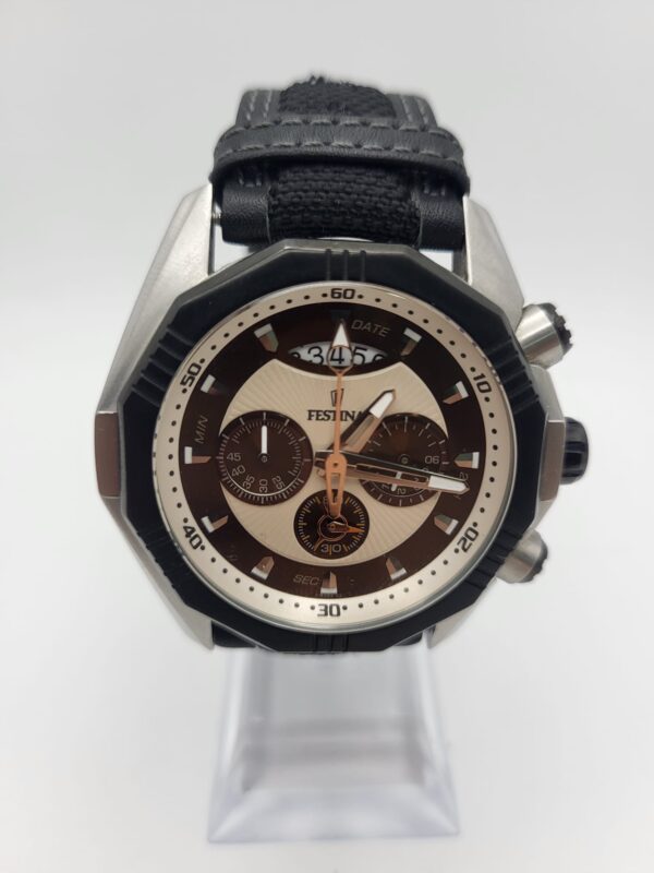 490320 1 RELOJ FESTINA F16383 NEGRO Y BEIGE