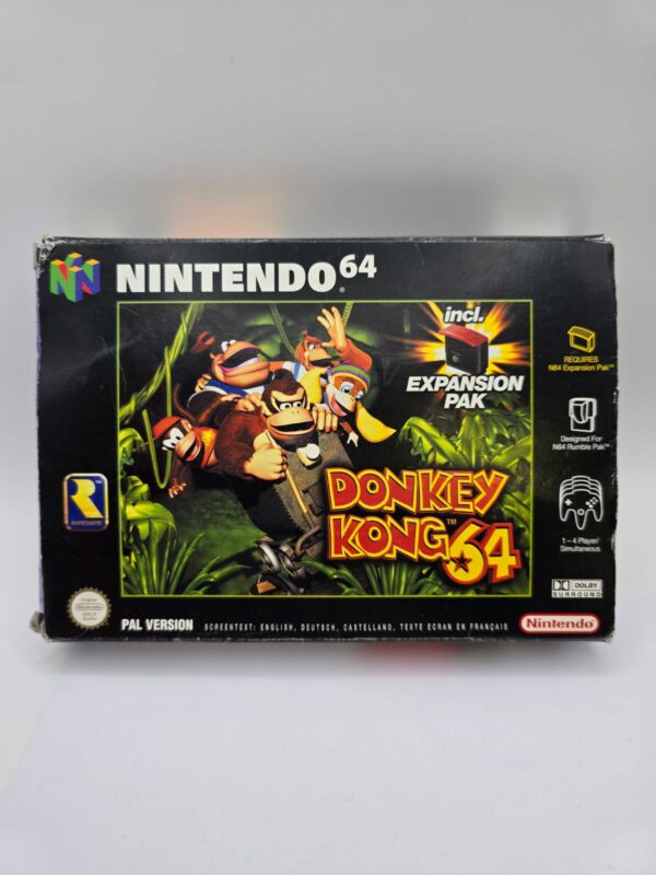 490540 2 JUEGO NINTENDO 64 DONKEY KONG 64 + N64 JUMPER PAK + EXPANSION PAK + CAJA