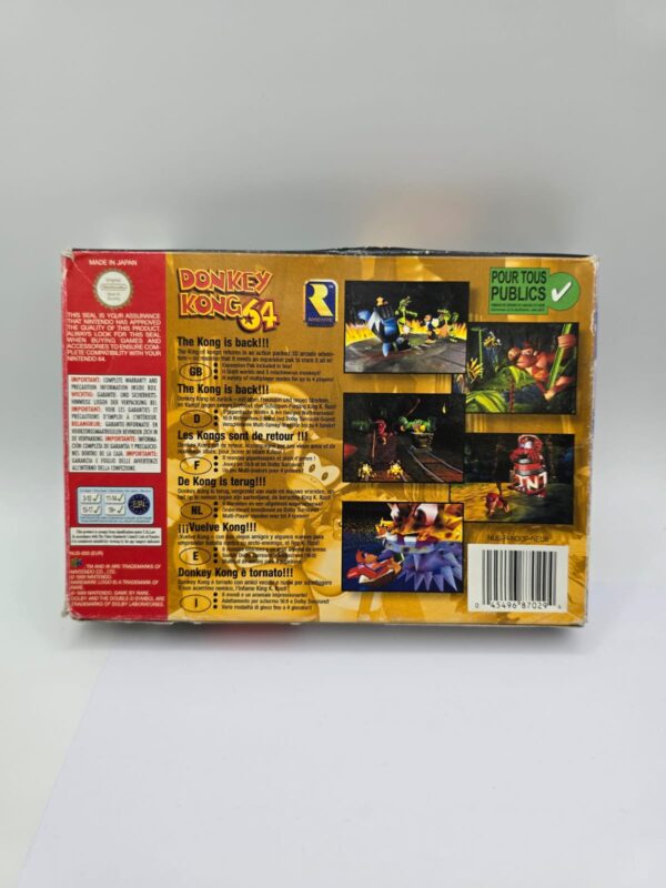 490540 3 JUEGO NINTENDO 64 DONKEY KONG 64 + N64 JUMPER PAK + EXPANSION PAK + CAJA