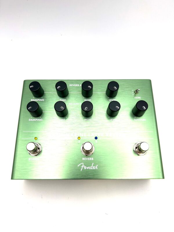 492493 3 PEDAL FENDER DUAL MARINE LAYER REVERB + CAJA