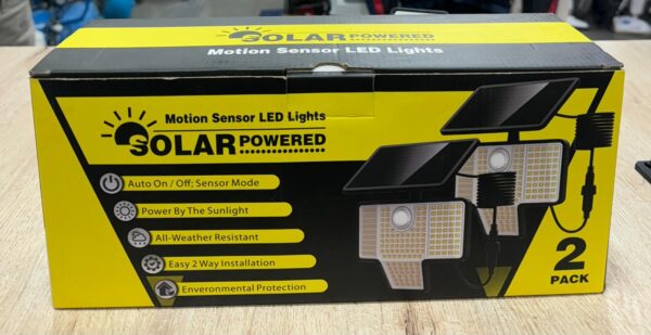 495055 2 PACK DE LUCES LED SOLARES CON SENSOR *A ESTRENAR*