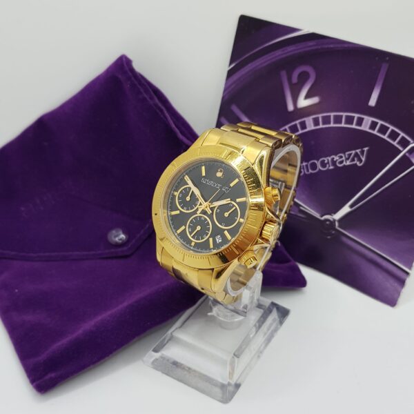 496758 1 RELOJ DE CUARZO ARISTOCRAZY DAYTONA DORADO ESFERA NEGRA