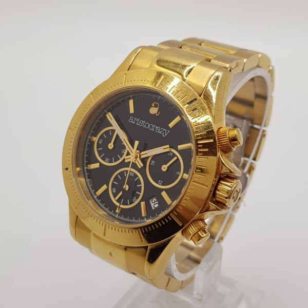 496758 3 RELOJ DE CUARZO ARISTOCRAZY DAYTONA DORADO ESFERA NEGRA