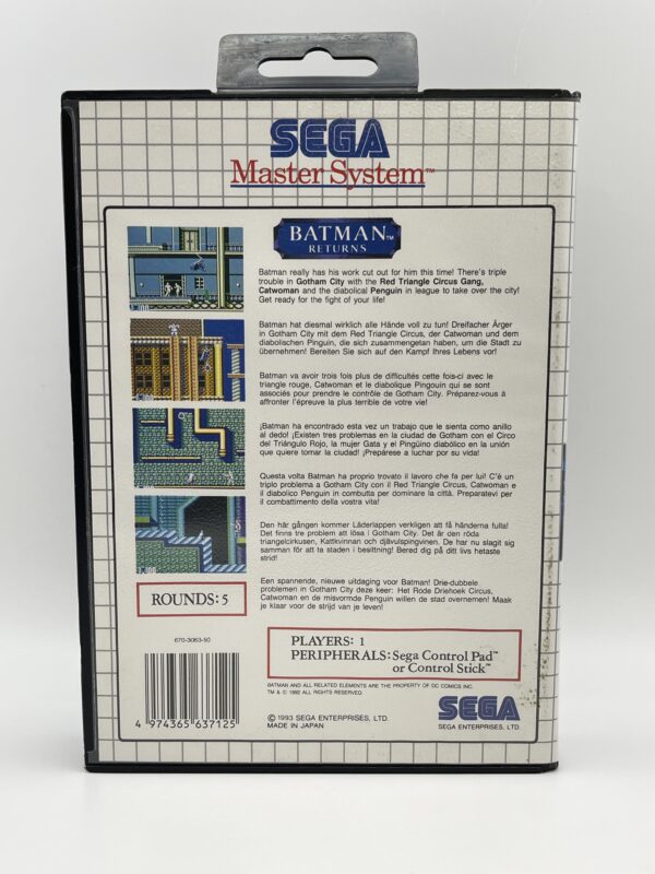 IMG 8413SAMU200924 53 scaled VIDEOJUEGO SEGA MASTER SYSTEM BATMAN RETURNS + CAJA