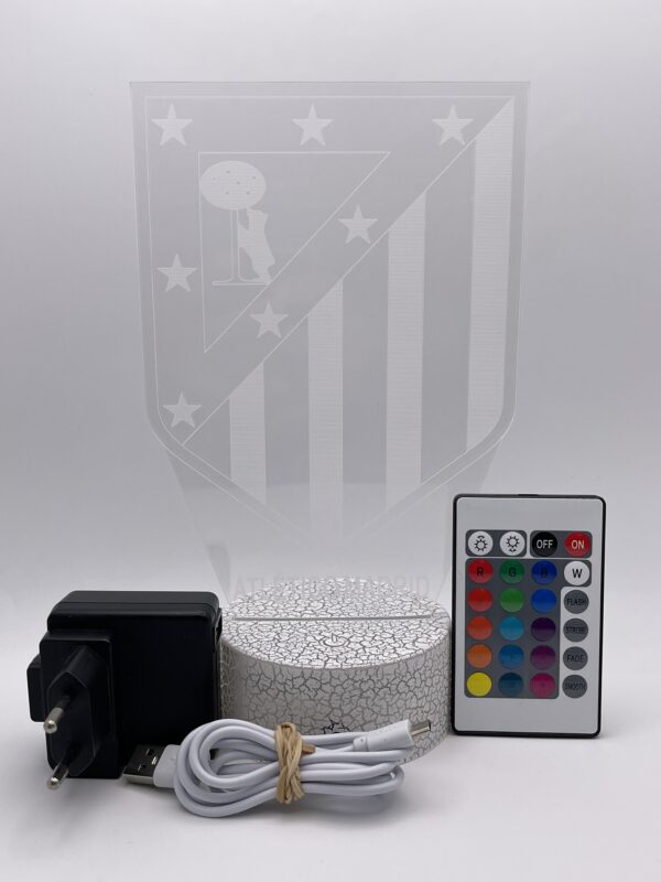 IMG 8924SAMU260924 67 scaled LAMPARA LED ATLETICO DE MADRID + MANDO + CABLE