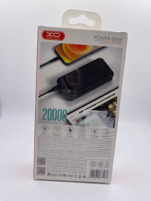 WhatsApp Image 2024 09 16 at 18.38.05 CARGADOR PORTATIL XO PR136 / 20.000MAH *A ESTRENAR*