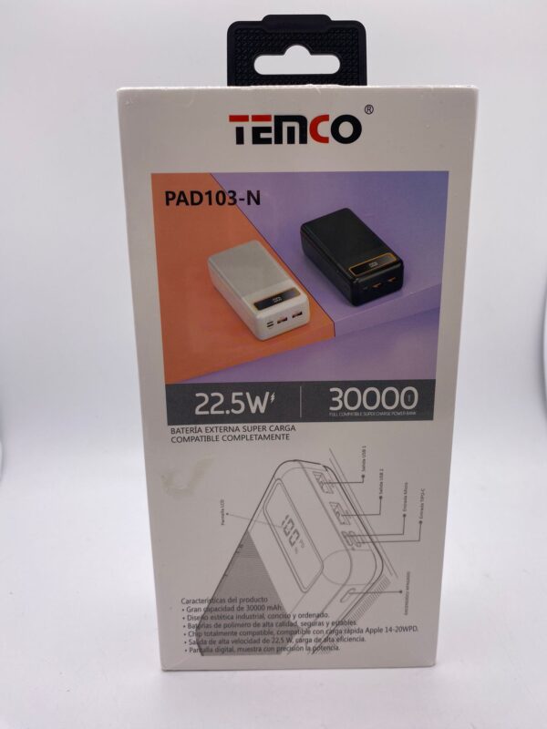 WhatsApp Image 2024 09 25 at 18.31.51 POWERBANK TEMCO PAD103-N 30000MaH "A EXTRENAR"