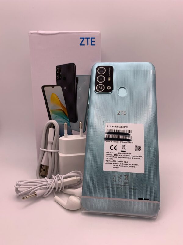 14 U500029 1 MOVIL ZTE BLADE A53 PRO 64GB / 4GB GRIS A ESTRENAR + CAJA + CARGADOR