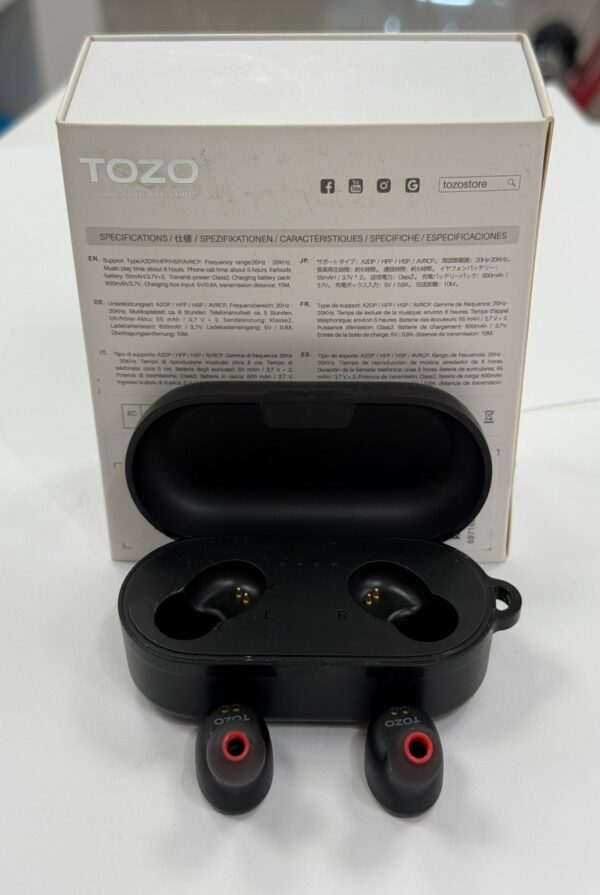 15 U503493 1 AURICULARES BLUETOOTH TOZO 10 + CAJA + CARGADOR